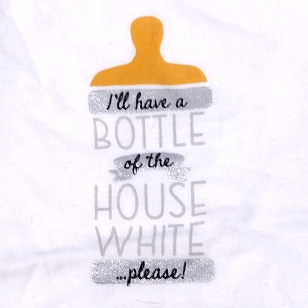 "...a bottle of house white..." onesie